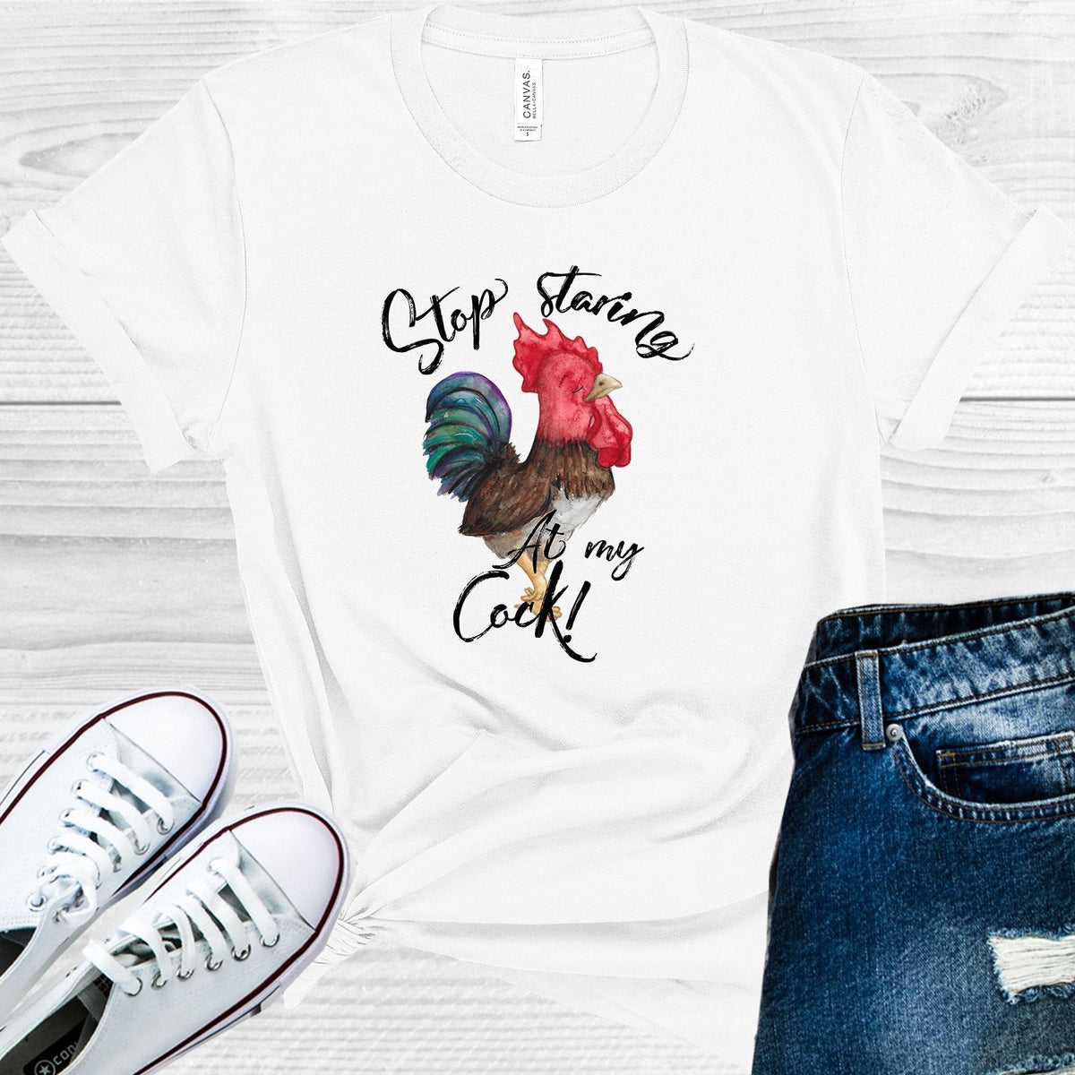 Stop Staring at My C*** Graphic Tee product image 1