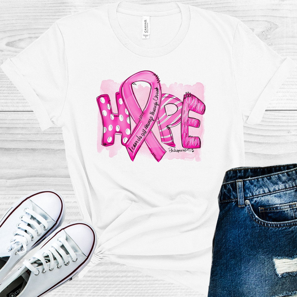 Hope Breast Cancer Awareness Graphic Tee product image 1