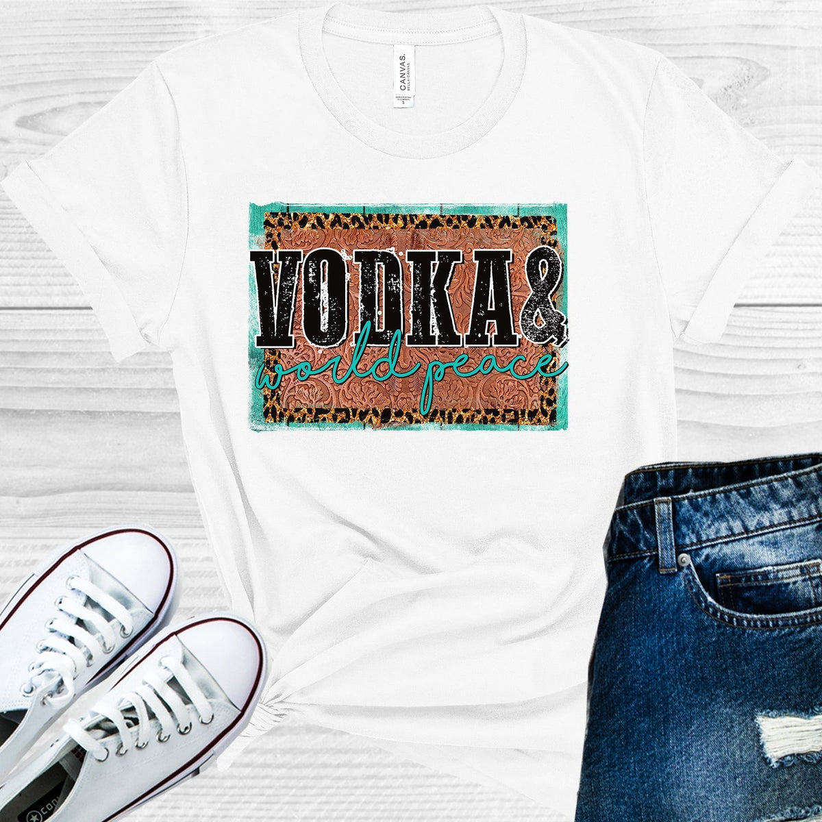 Vodka & World Peace Graphic Tee product image 1