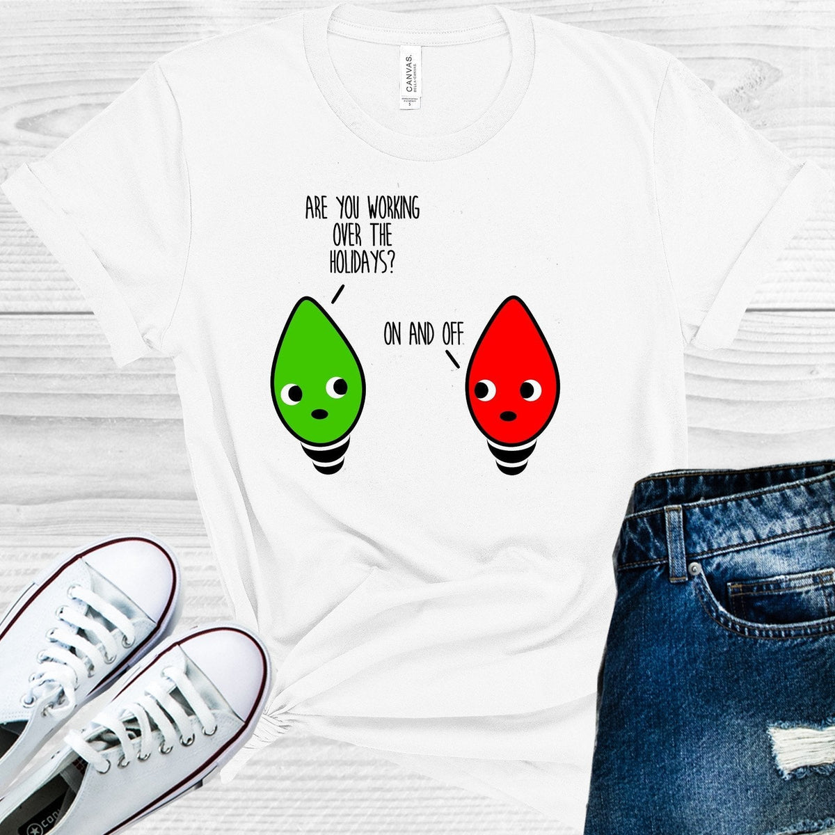 Are You Working Over the Holidays? On and Off Graphic Tee product image 1