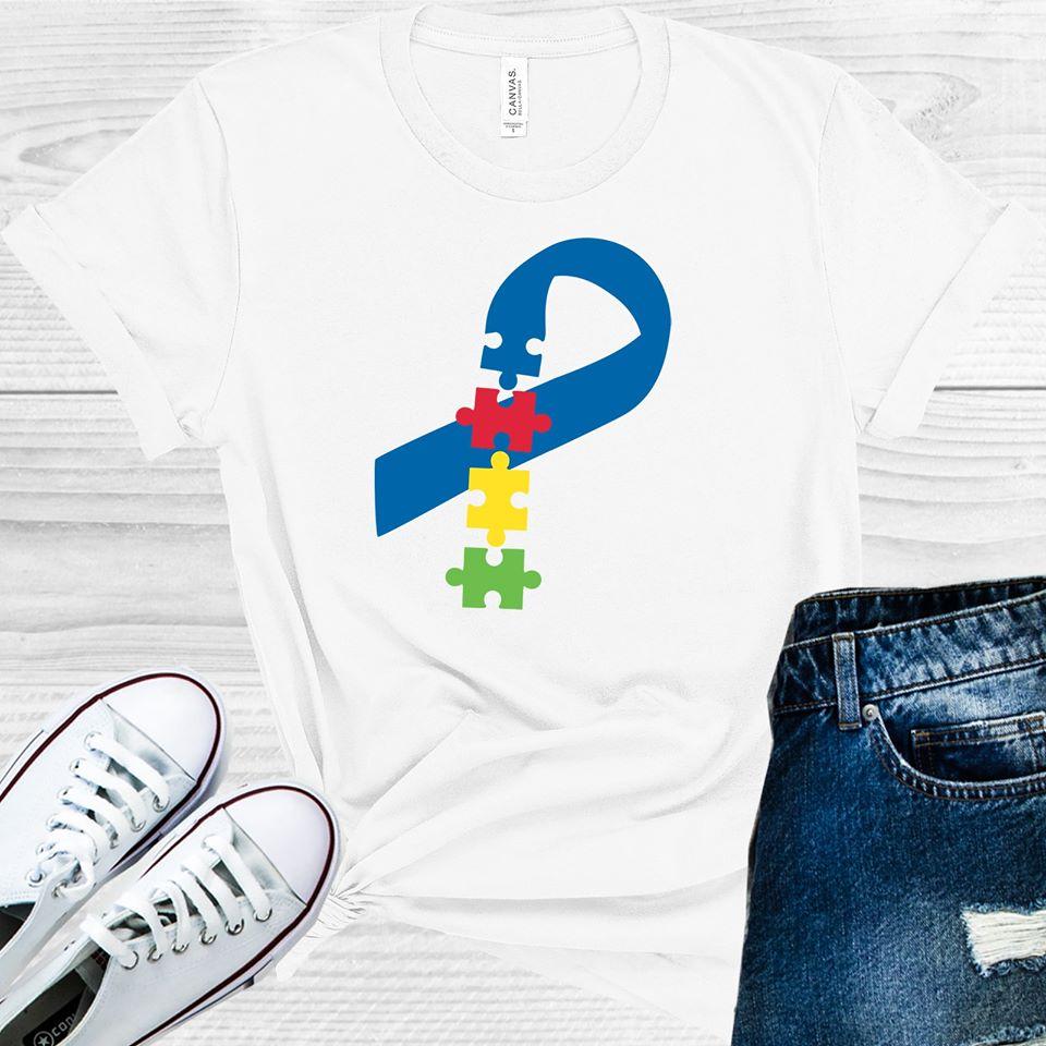 Autism Puzzle Ribbon Graphic Tee product image 1