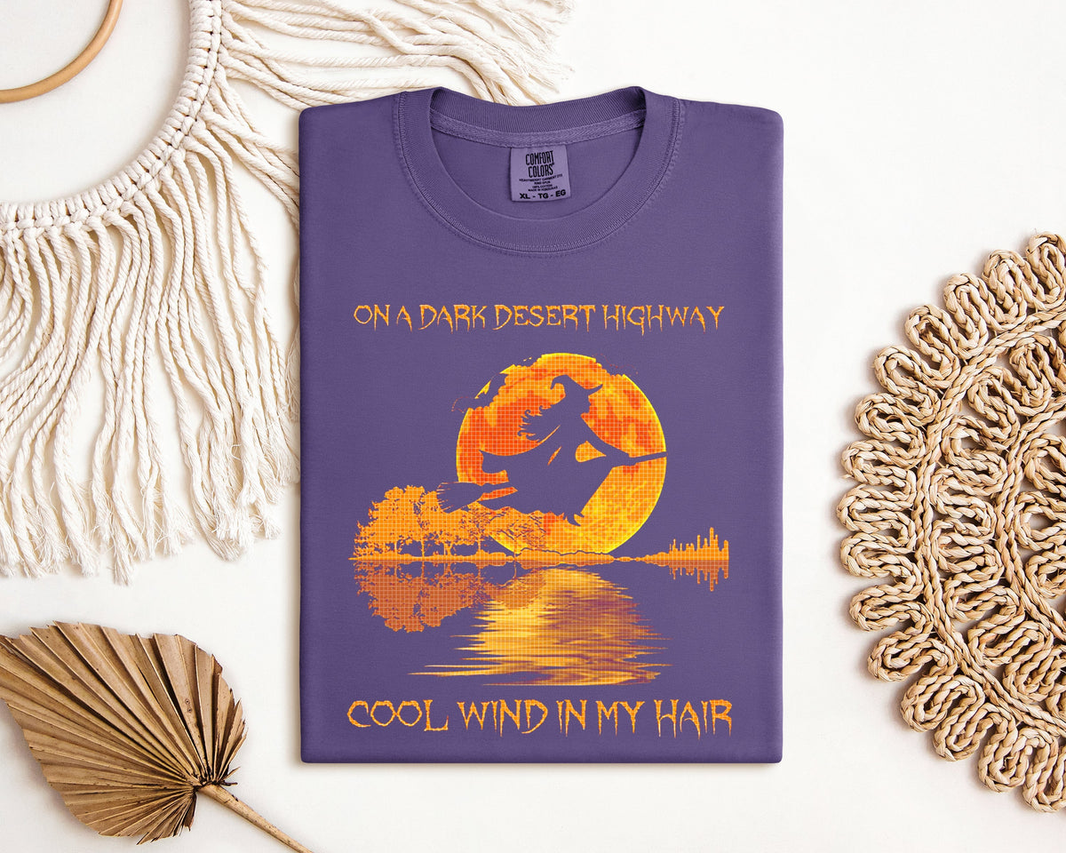 On a Dark Desert Highway Cool Wind in My Hair Graphic Tee product image 2