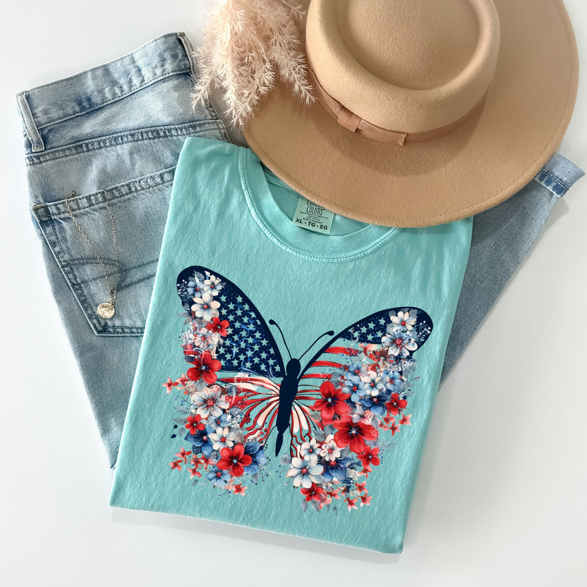 Patriotic Butterfly Graphic Tee product image 1