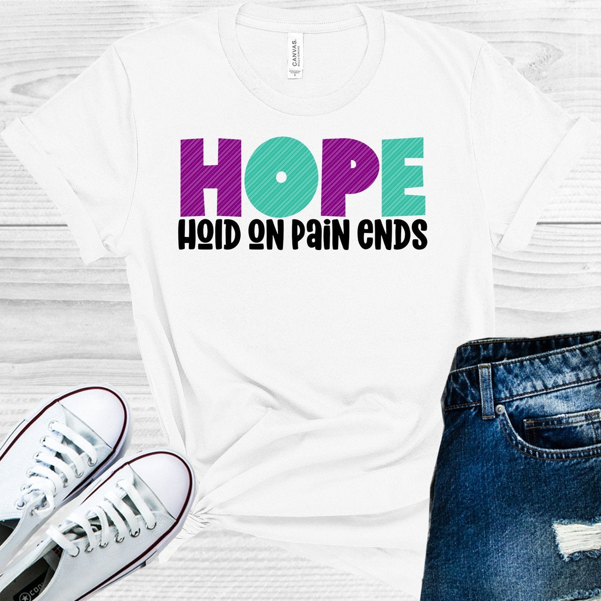 Hold on Pain Ends Graphic Tee product image 1