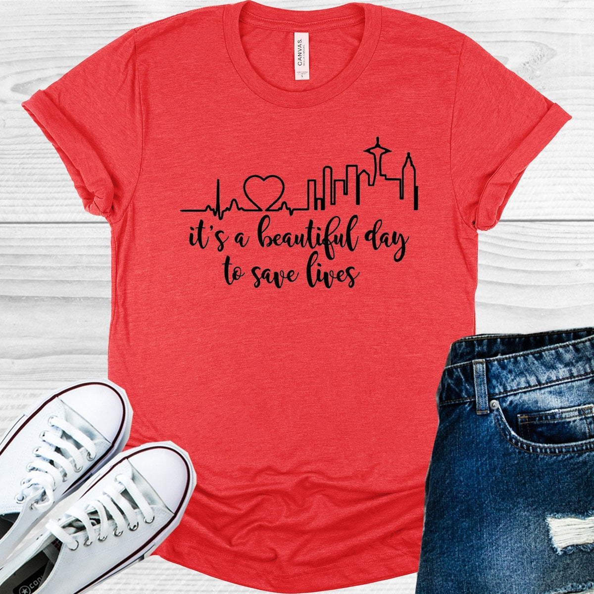 It's a Beautiful Day to Save Lives Graphic Tee product image 1