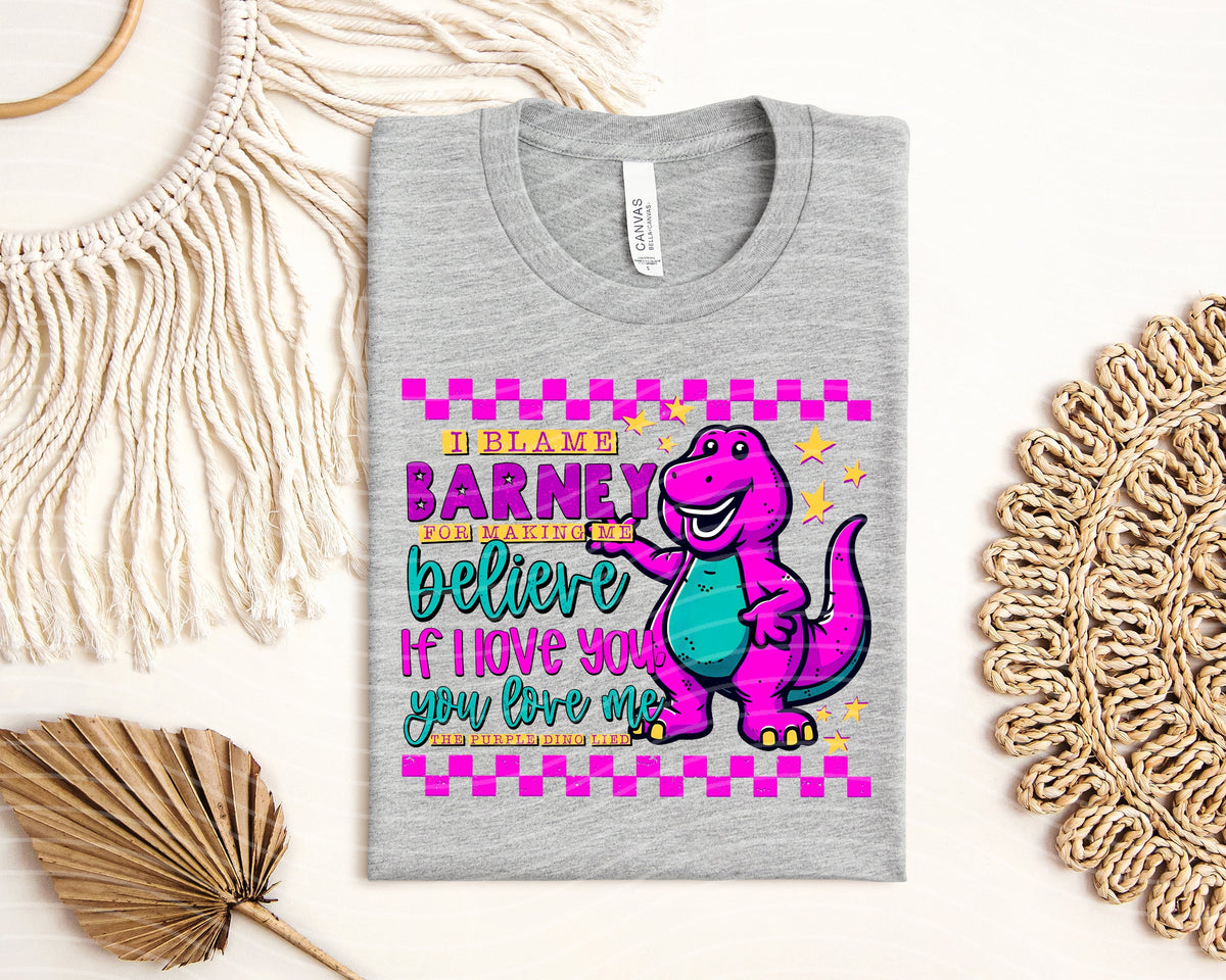 I Blame Barney Graphic Tee product image 1