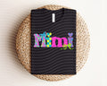 Neon Floral Doodle Name Graphic Tee product image 1