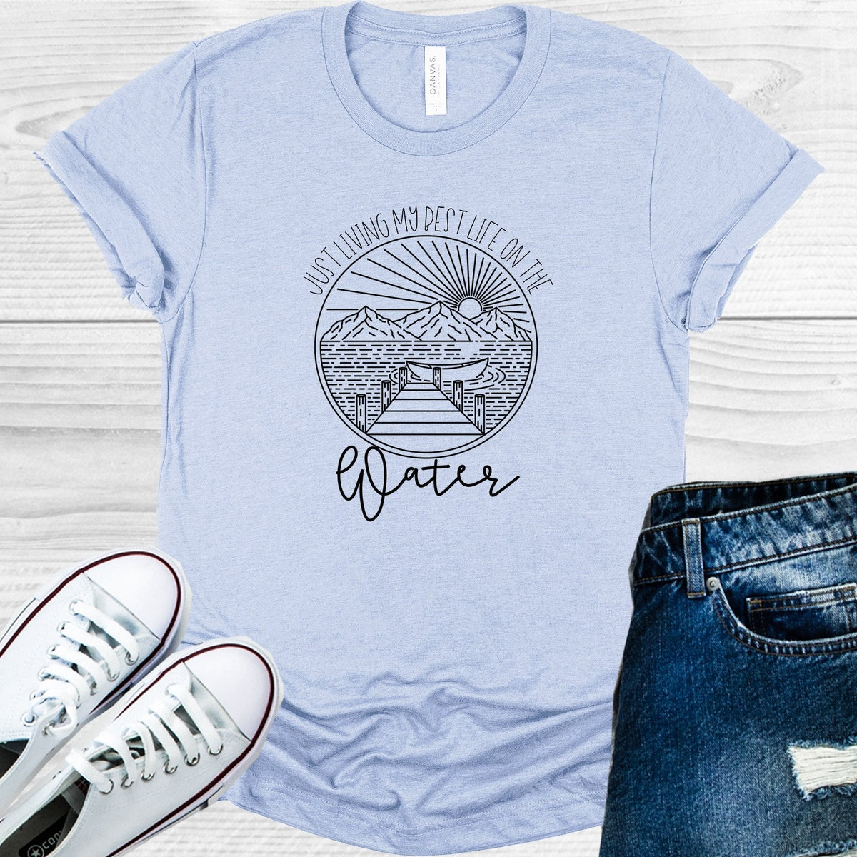 Just Living My Best Life on the Water Graphic Tee product image 1