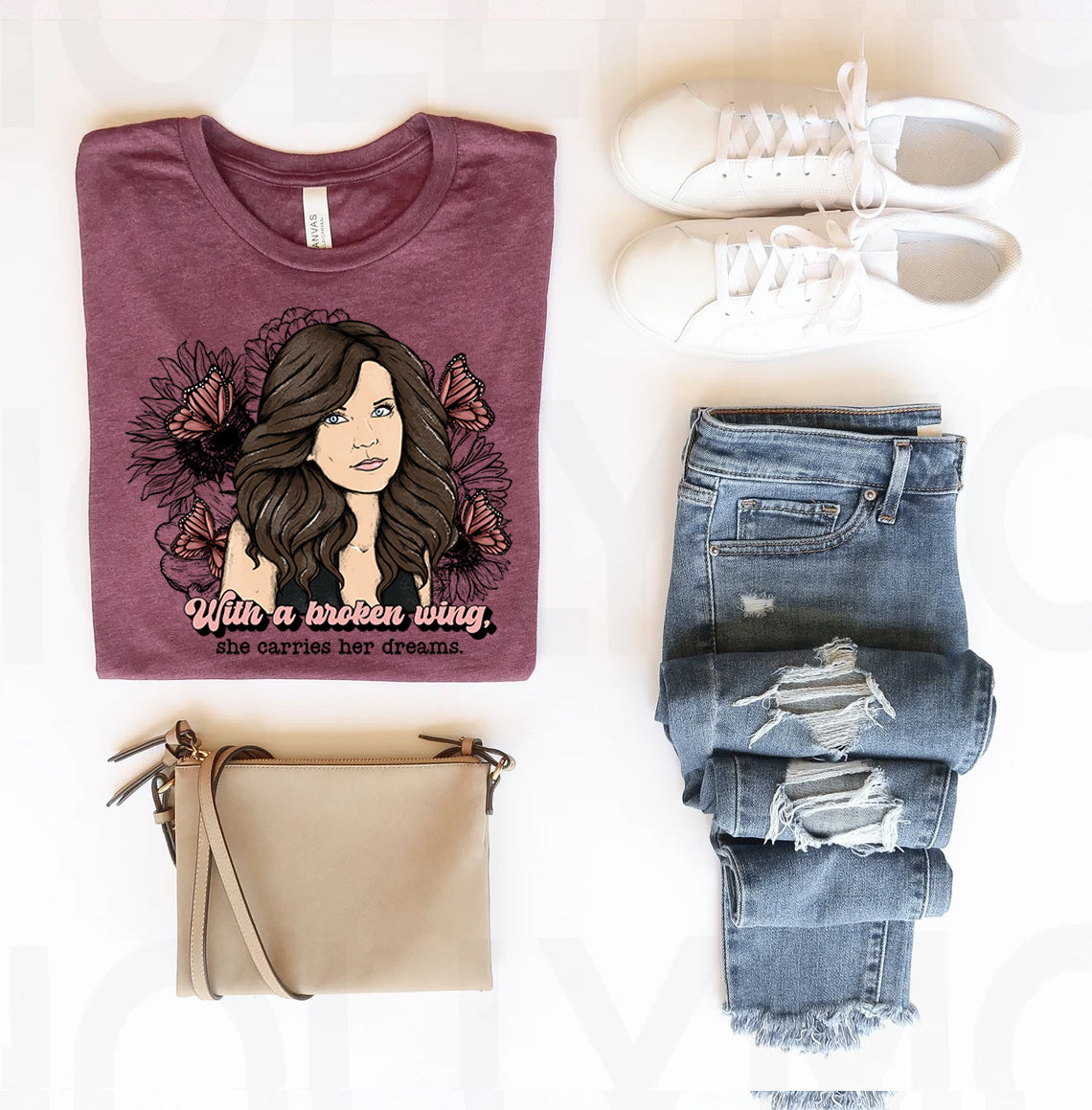 With a Broken Wing Graphic Tee product image 1