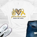 Peace Love Cure Childhood Cancer Awareness Graphic Tee product image 1