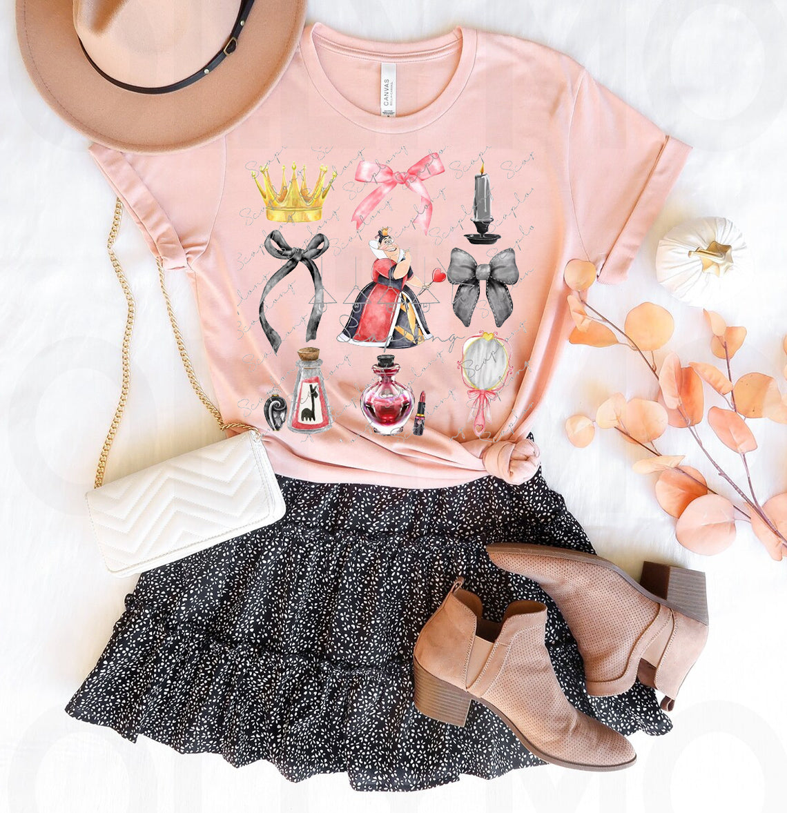 Queen of Hearts Coquette Villains Graphic Tee product image 1