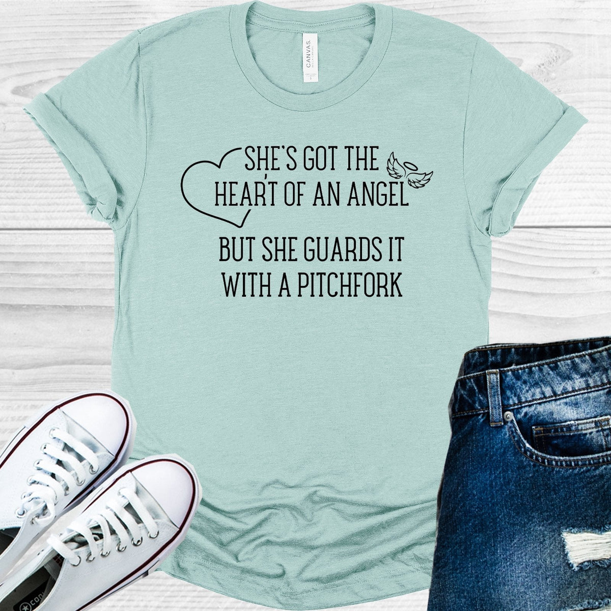 She's Got the Heart of an Angel But She Guards it With a product image 1