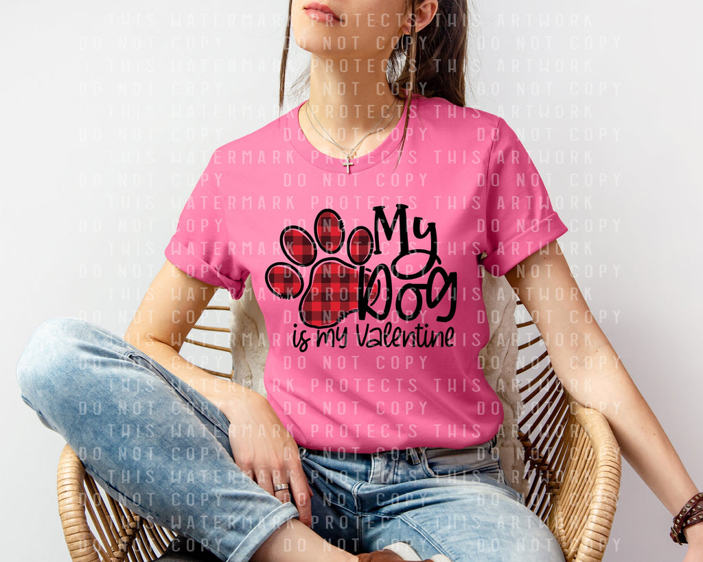 My Dog is My Valentine Graphic Tee product image 2