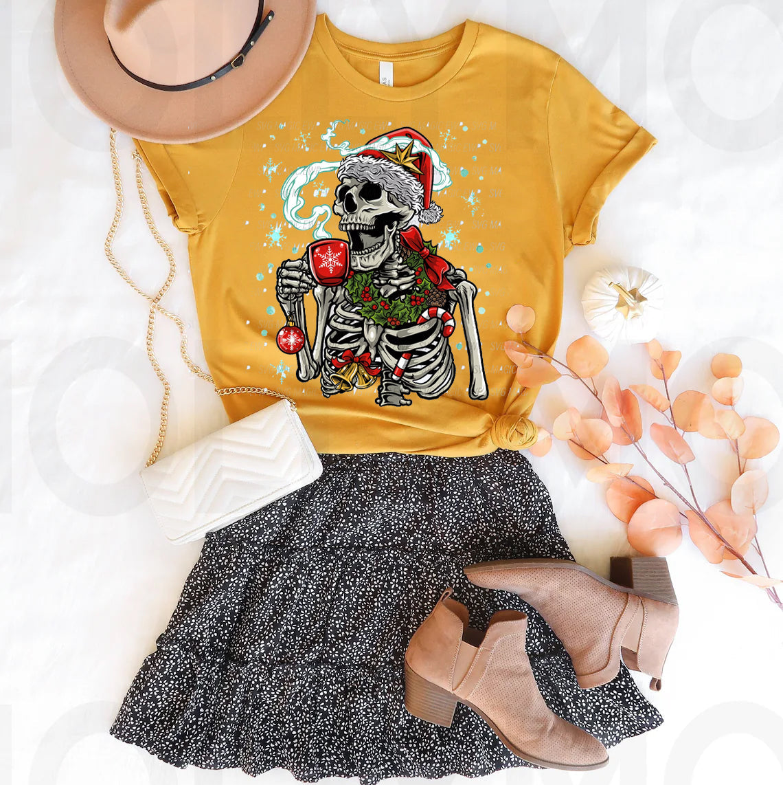 Santa Skeleton Graphic Tee product image 1