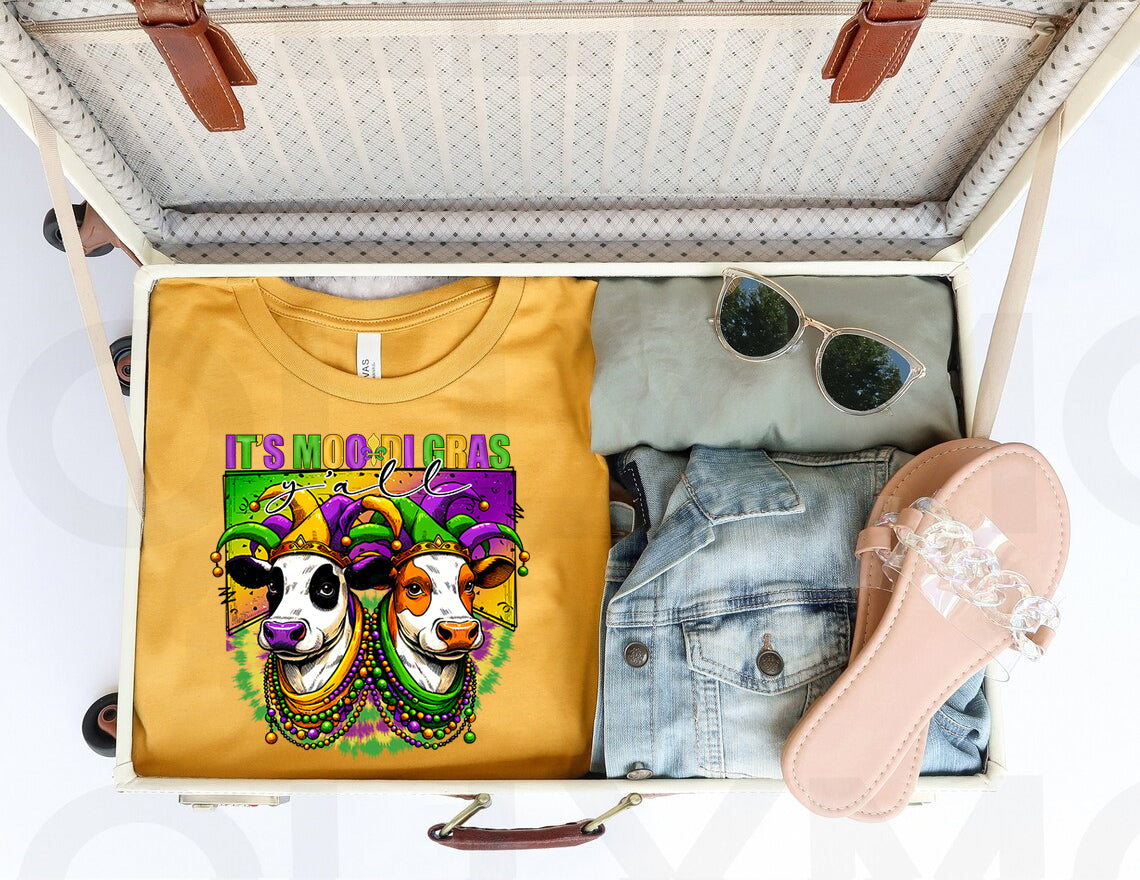 It's Moo-di Gras Y'all Graphic Tee product image 1
