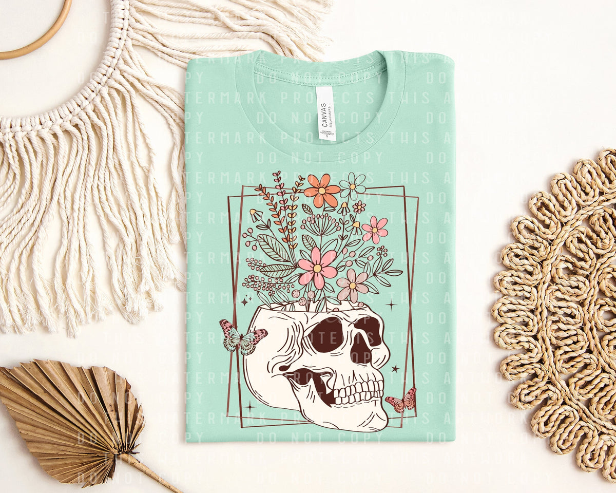 Floral Skull Graphic Tee product image 1