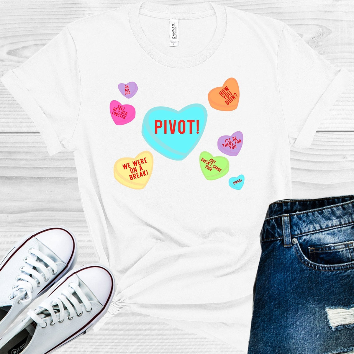 Friends Valentine Hearts Graphic Tee product image 1