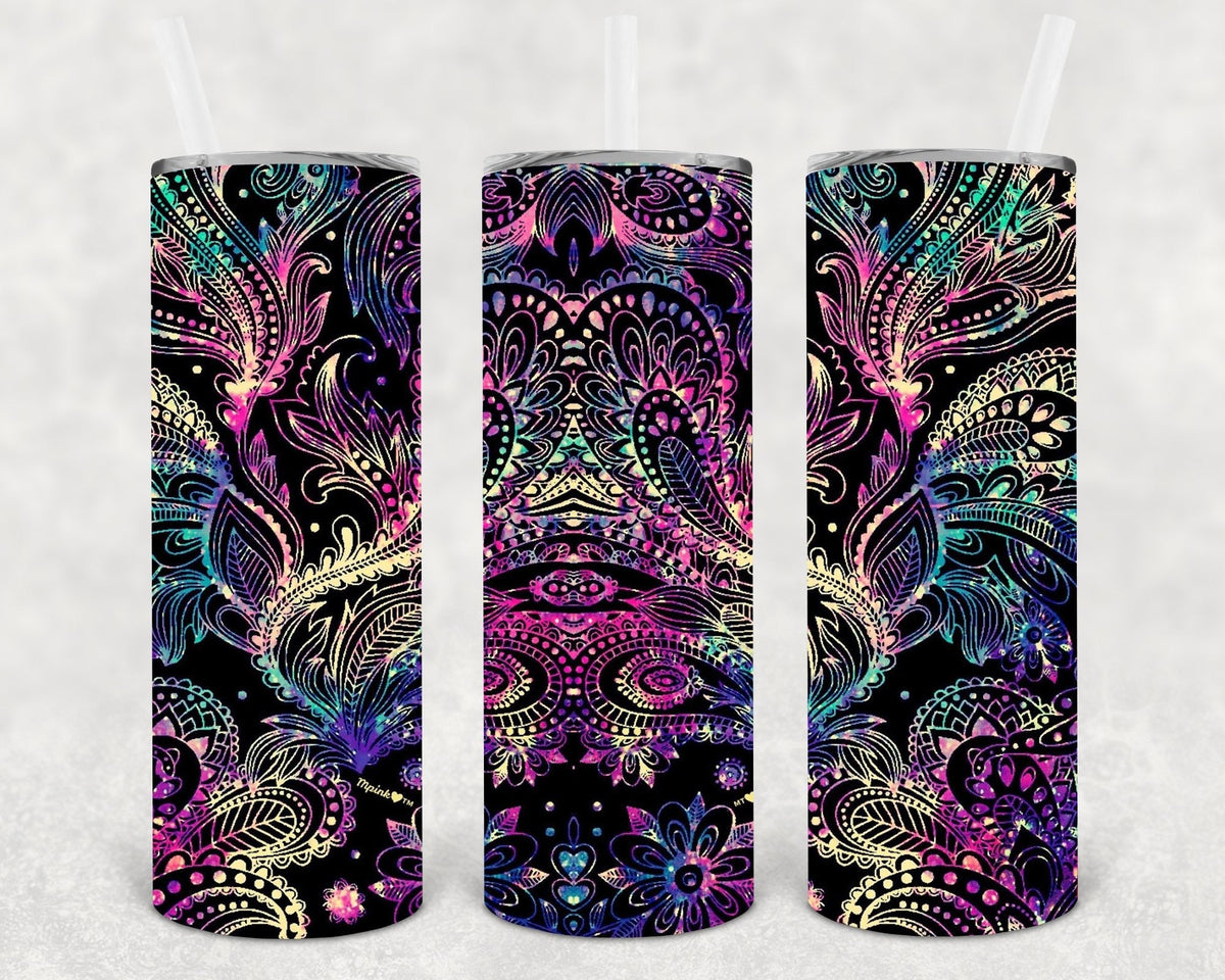 Bright Pattern 20 oz Skinny Tumbler